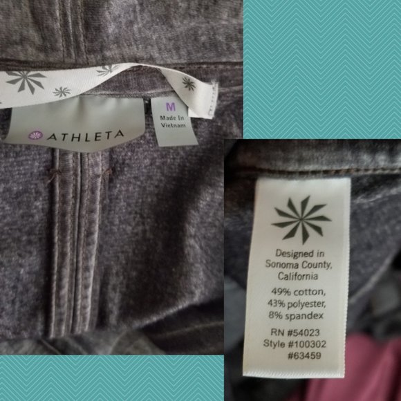 Athleta Purple Stone Wash Zip Front City Limits Moto Jacket - Picture 5 of 5